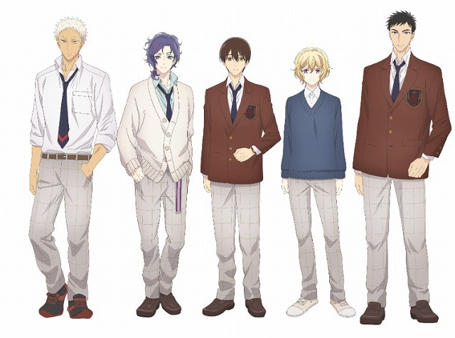 Tvアニメ サンリオ男子 キービジュアル メインキャラクター5人のカラー設定画が公開 男子それぞれの制服の着こなしにも注目 Anime Recorder