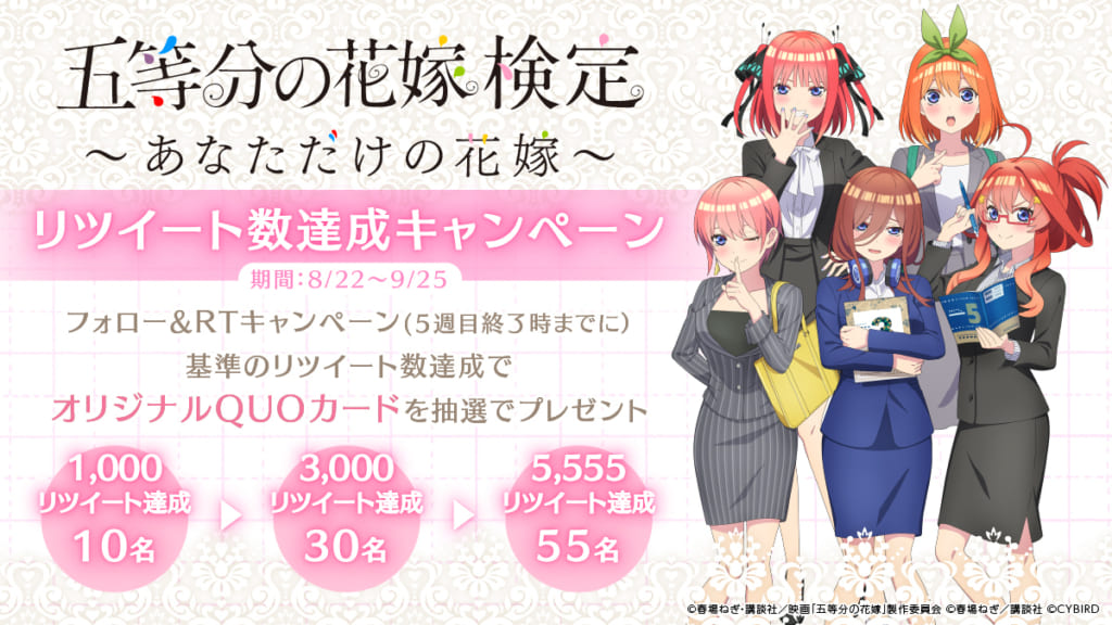 五等分の花嫁 検定 タペストリー 五月-